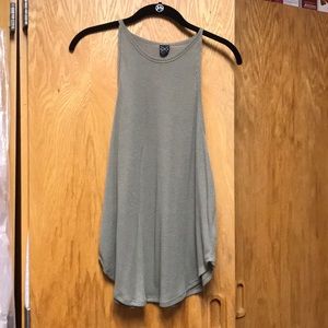 Olive green high neck tank top